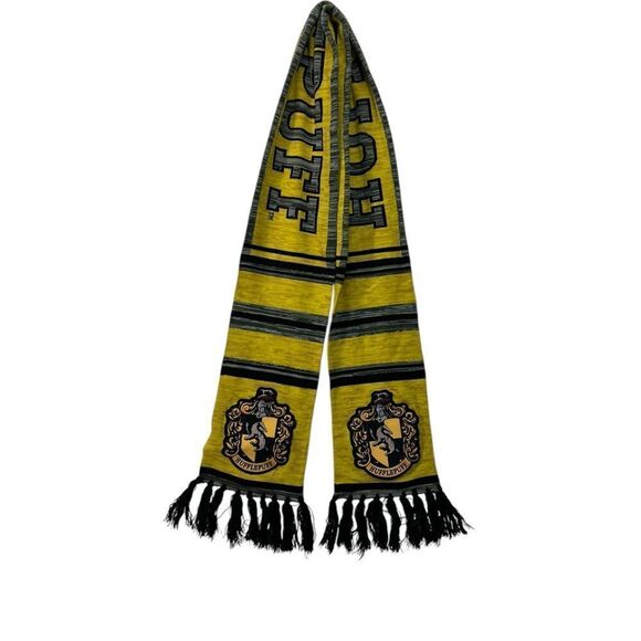 Wizarding World Of Harry Potter Hufflepuff Long Scarf fringe Harry Potter Long - Picture 2 of 11